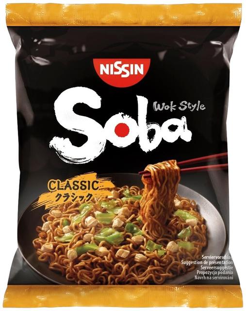 Nissin 109g Soba Bag Classic vehnäpikanuudeli Yakisoba maustekastikkeella