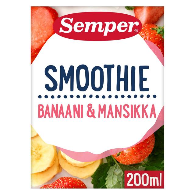 Semper Smoothie banaani mansikka 1v 200ml