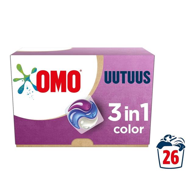 Omo Color Pyykinpesukapseli Värillisille vaatteille 26x19ml 26 pesua