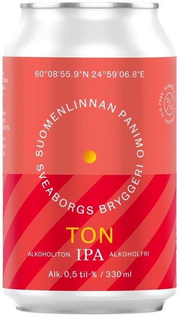 Suomenlinnan Panimo Alkoholiton Ton Ipa 0,5% tölkki olut 33cl