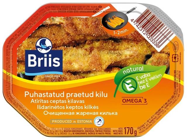 Puhastatud praetud kilu 170 g