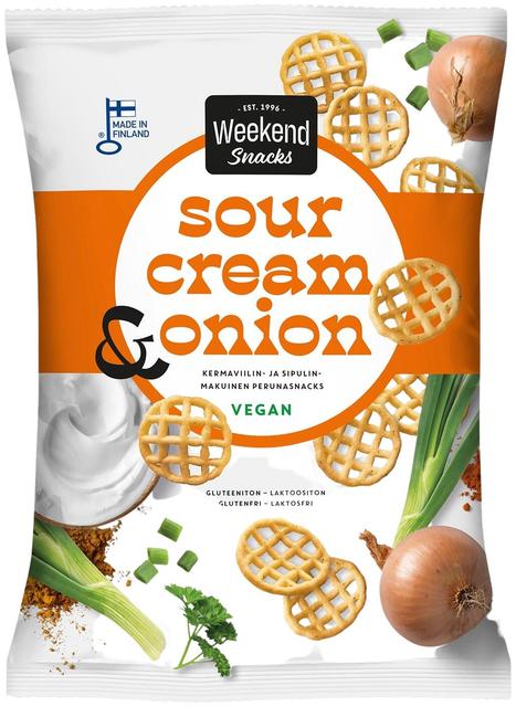 Weekend Snacks Perunasnacks Sour Cream & Onion 180g