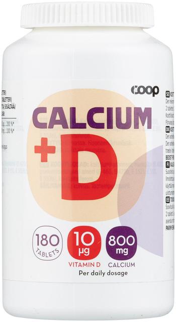 Coop Kalsium 800mg + D 180 tablettia