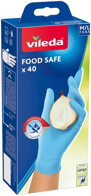 Vileda Food Safe 40 kpl kertakäyttökäsine nitriiliä, koko M/L