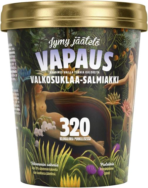 Jymy Vapaus Valkosuklaa-Salmiakki Jäätelö laktoositon 500ml