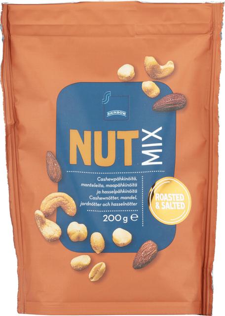 Rainbow Nut Mix Roasted & Salted pähkinäsekoitus 200 g