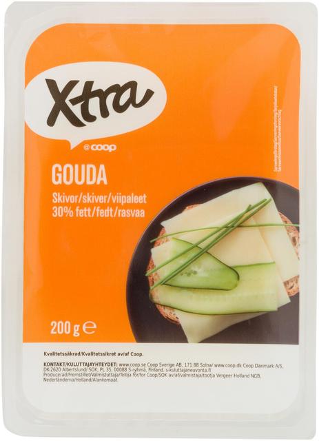 Xtra Gouda 30 % juustoviipaleet 200 g