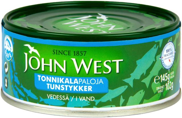 John West Tonnikalapalat vedessä 145/102g