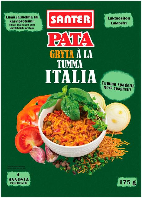 Santer Pata á la Italia tumma/Spagetti-kasvis-mausteseos 175g