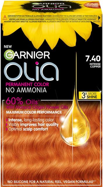 Garnier Olia 7.40 Intense Copper kestoväri 174ml