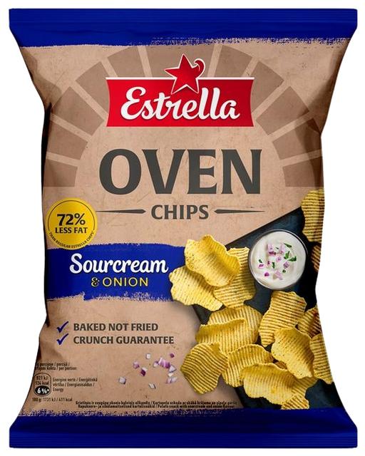 ESTRELLA OVEN Kartulikrõpsud  Hapukoore- ja sibulamaitselised 125g