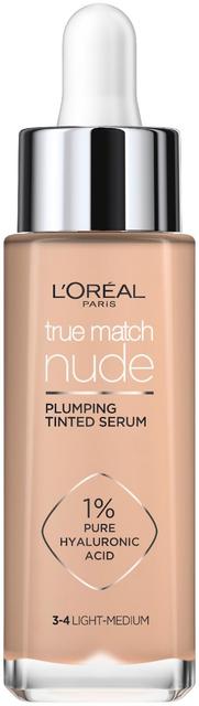 L'Oréal Paris True Match Nude Plumping Tinted Serum  3-4 Light-Medium -meikkivoide 30 ml