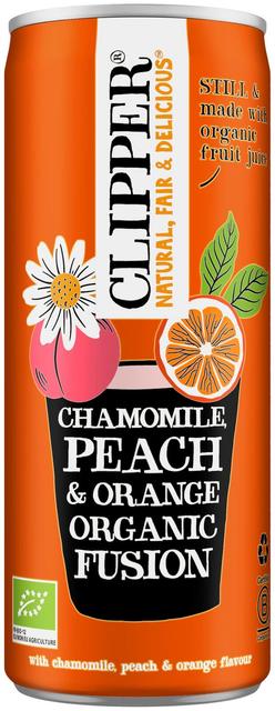 Clipper Luomu Hiilihapoton juoma Kamomilla, persikka & appelsiini 250ml tlk X