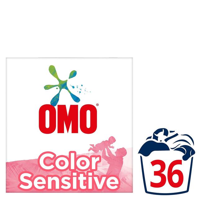 Omo Color Sensitive Pyykinpesujauhe Hajusteeton 1.26 kg 36 pesua