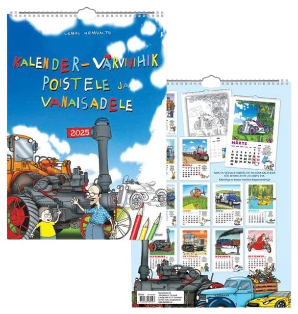 Kalender-Värvivihik Poistele ja Vanaisadele (U. Nemvalts) UUS!