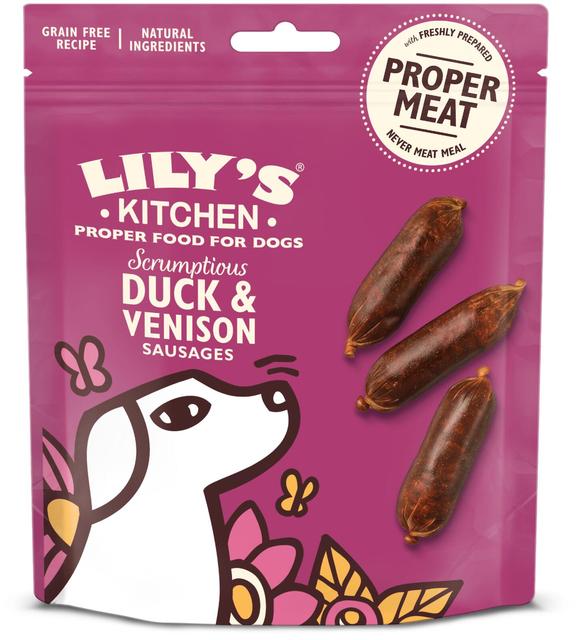 Lily's Kitchen 70g Scrumptious Duck and Venison Sausages koiranherkku