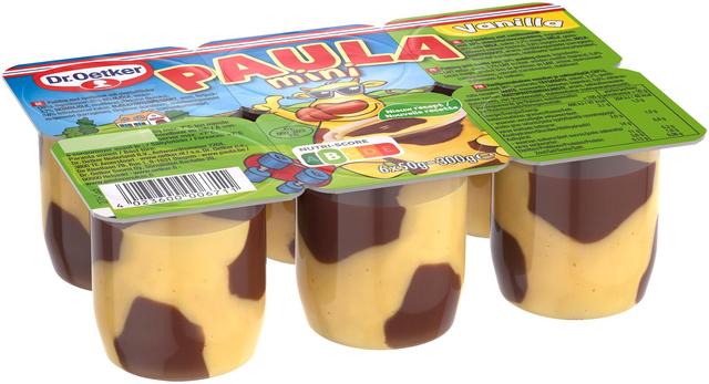 Dr. Oetker PAULA Mini Vaniljan makuinen vanukas ja suklaatäplät 6x50g