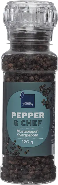 Rainbow 120g Pepper & Chef mustapippurimylly