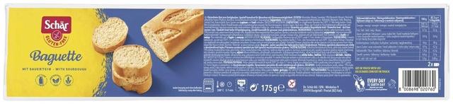 Schär 175g Baguette gluteeniton esipaistettu vaalea leipä