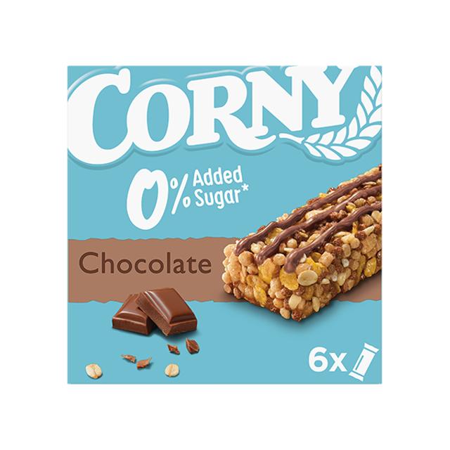 Corny 0% Added sugar Chocolate välipalapatukka 6x20g