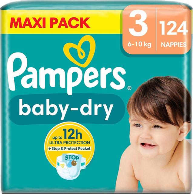 Pampers BabyDry S3 6-10kg 124kpl vaippa