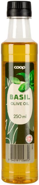 Coop basilikanmakuinen oliiviöljy 250 ml