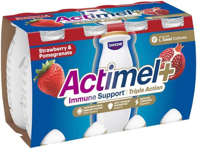 Danone Actimel Juotava jogurtti, mansikka-granaattiomena 8x100g