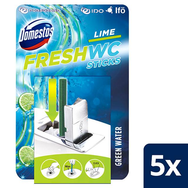 Domestos Lime Vessanpuhdistus WC-raikastintikut IDO-WC-istuimiin 5x9,5g 5 kpl