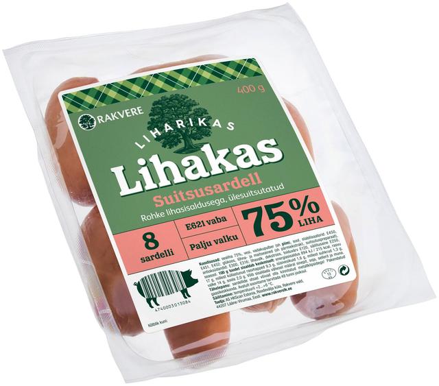 Lihakas suitsusardell, 400 g