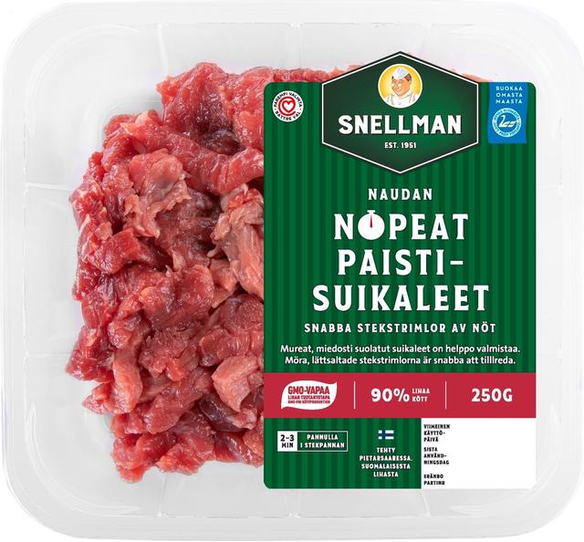 Snellman Naudan nopeat paistisuikaleet 250g