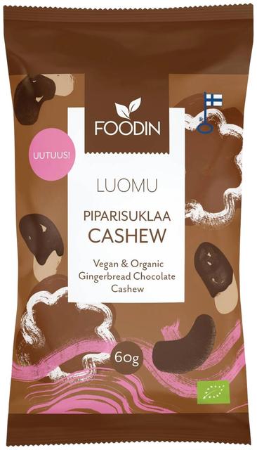 Foodin Piparisuklaacashew, luomu 60g