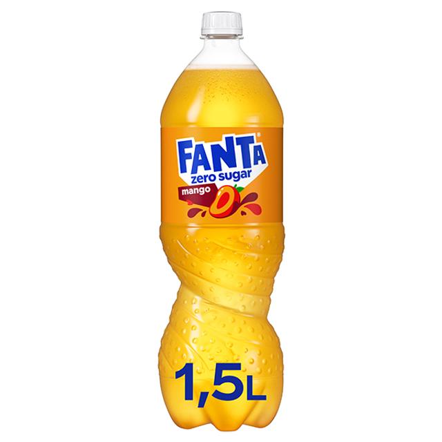 Fanta Mango Zero virvoitusjuoma muovipullo 1,5 L