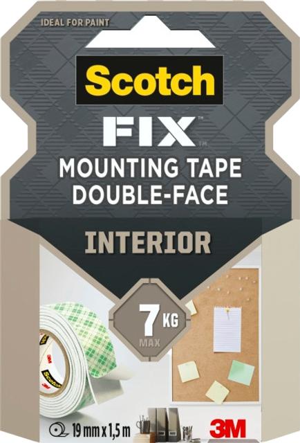 Scotch-Fix™ Interior kiinnitysteippi 4496G-1915-P, 19 mm x 1,5 m, 1 rulla/pakkaus