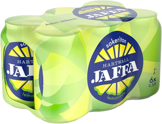 6 x Hartwall Jaffa Lemonade Sokeriton virvoitusjuoma 0,33 l