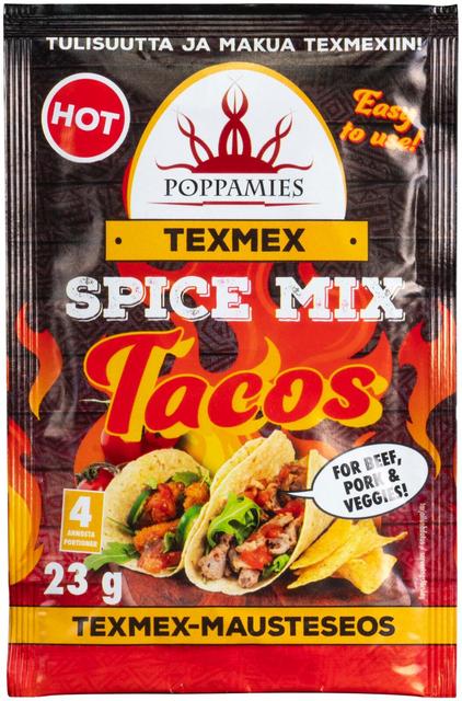 Poppamies Texmex Spice Mix Tacos hot mausteseos 23g