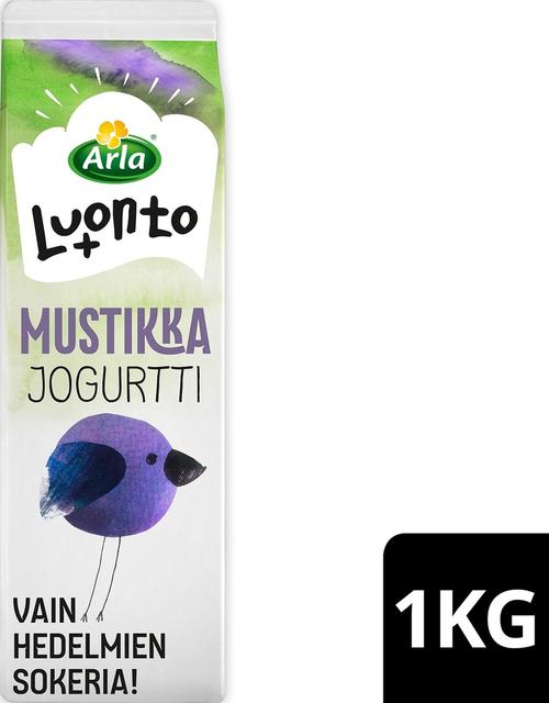 Arla Luonto+ AB mustikka laktoositon jogurtti 1 kg