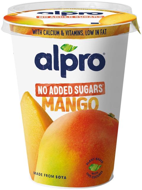 Alpro More fruit, no added sugars Hapatettu soijavalmiste mango 400g