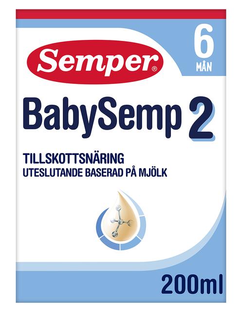 Semper BabySemp 2 200ml käyttövalmis maitopohjainen vieroitusvalmiste alkaen 6kk