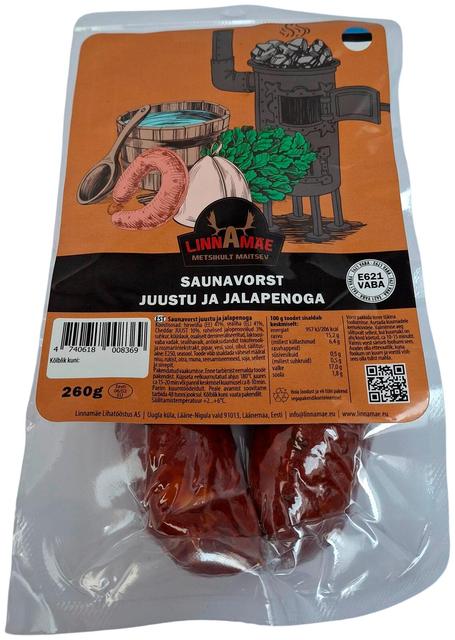 Saunavorst juustu ja jalapenoga 260 g