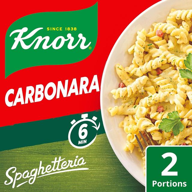 Knorr Carbonara Spaghetteria pasta-ateria Pekonia ja juustoa 154 g 2 annosta
