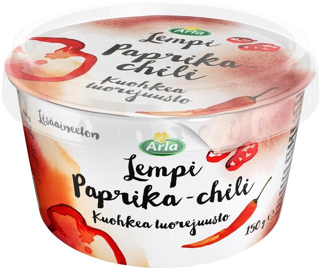 Arla Lempi Paprika & chili tuorejuusto kuohkea 150 g