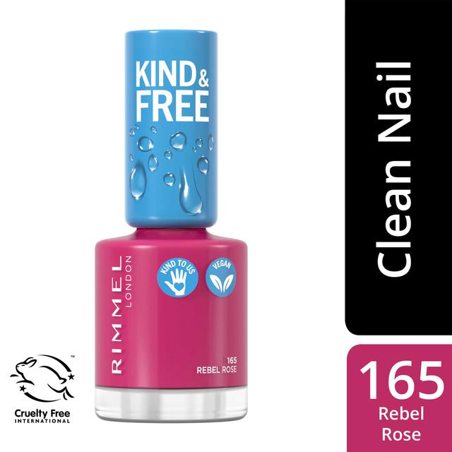 Rimmel kind&free küünelakk 165 rebel rose 8ml