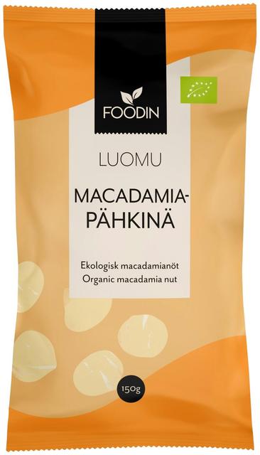 Foodin macadamiapähkinä luomu 150g