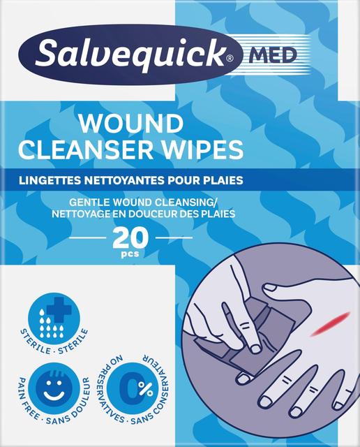 Salvequick MED Wound Cleanser Wipes steriili haavojen puhdistuspyyhe 20kpl