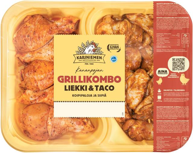 Kariniemen Kananpojan Grillikombo Liekki & Taco n. 1,1 kg