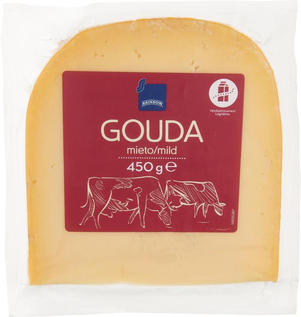 Rainbow gouda juusto mieto 450 g