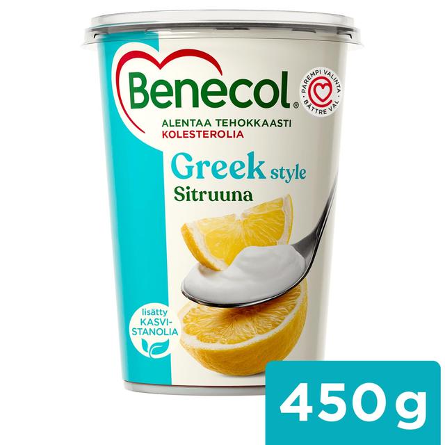 Benecol 450g sitruuna kreikkalaistyylinen jogurtti