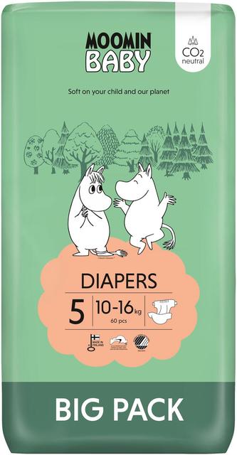 Moomin baby teipmähkmedr 5 60tk 10-16kg