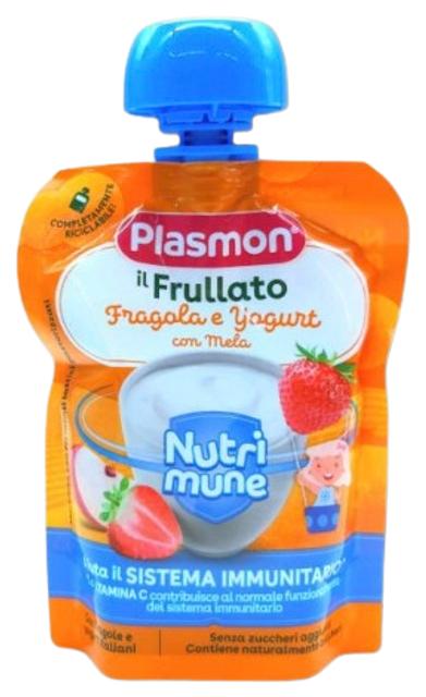 Plasmon Nutrimune Maasika-Jogurtidessert õunaga 6+ 85g