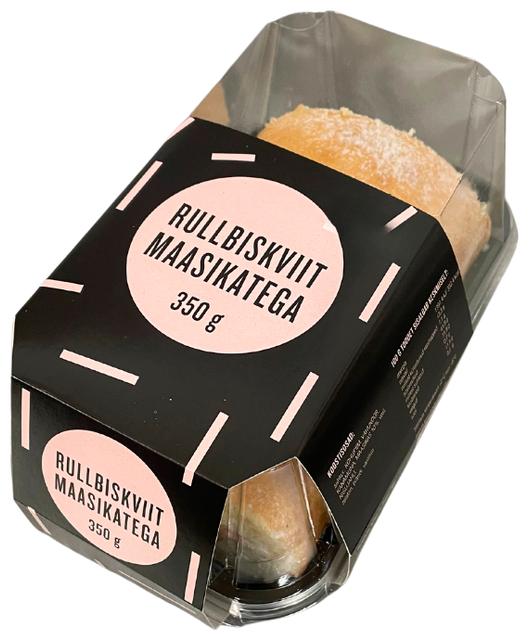 Rullbiskviit maasikatega 350 g